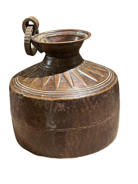 19thc Indian Brass Water Pot