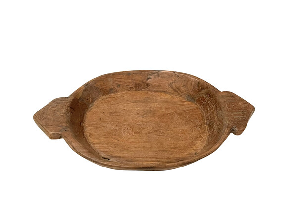 19thc Indian Wooden Food Vessel Bowl
