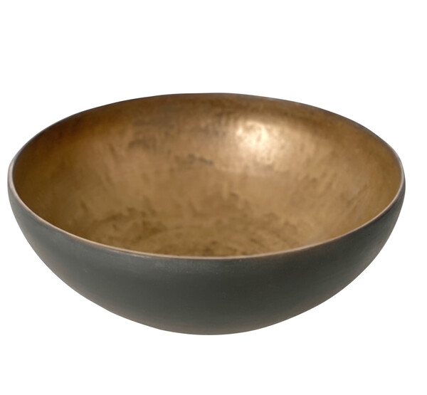 Contemporary American Ceramicist Sandi Fellman Bronze Glazed Bowl