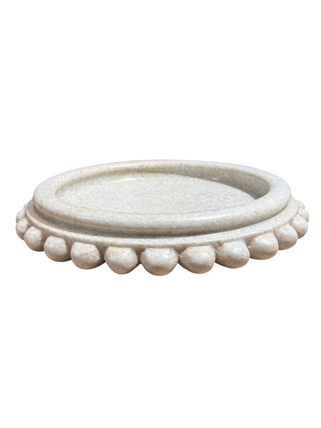 Contemporary Indian Marble Bowl With Surrounding Balls