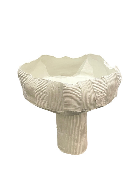 Contemporary Italian Footed Corrugated Design Bowl