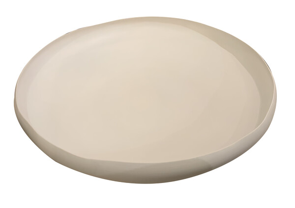 Contemporary Italian Large Curved Fine Ceramic Bowl