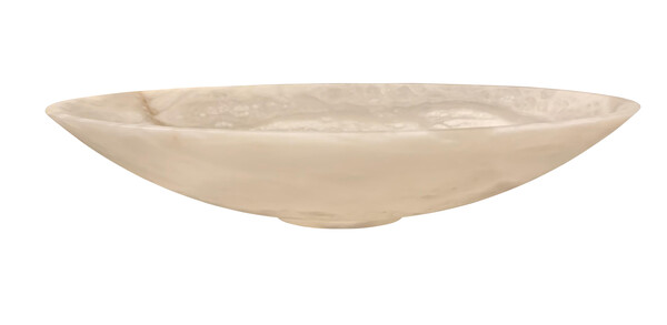 Contemporary Italian Large Alabaster Oval Shaped Bowl