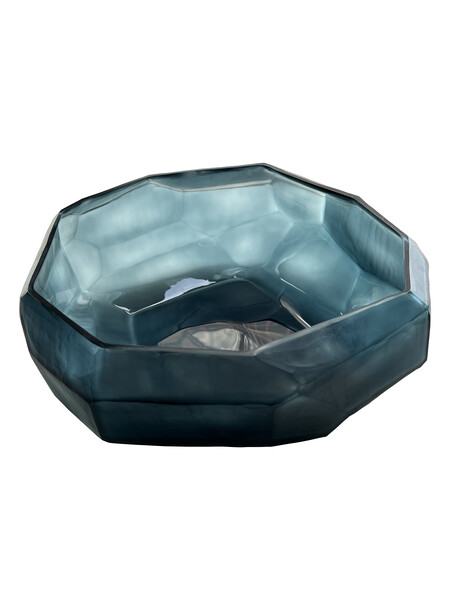 Contemporary Romanian Deep Blue Glass Bowl