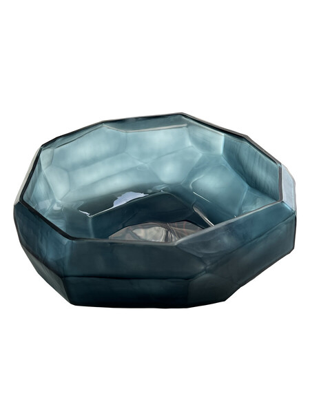 Contemporary Romanian Indigo Blue Glass Bowl