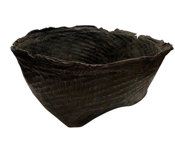 1940's Borneo Dried Buffalo Skin Bowl