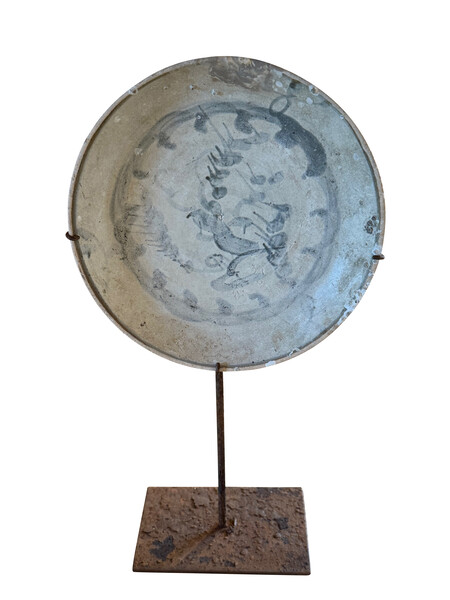 16thc China Ming Dynasty Porcelain Plate on Stand
