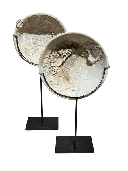 18thc Chinese Pair Shipwrecked Bowls on Stands