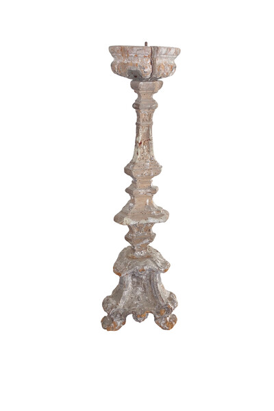 19thc Italian Large Carved Candlestick