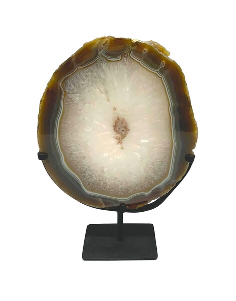 Prehistoric Brazilian Thick Agate Geode on Stand