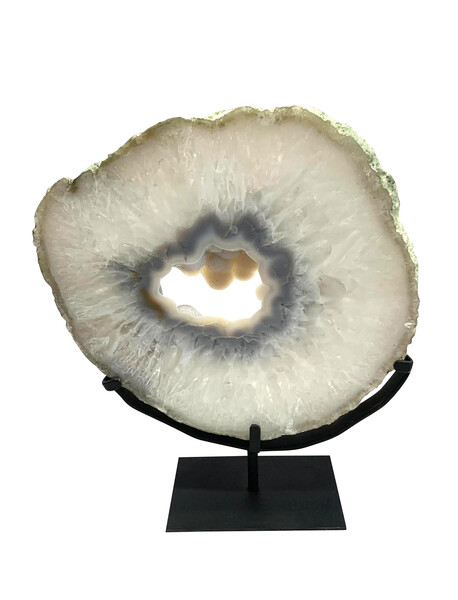 Prehistoric Brazilian Thick Agate Geode on Stand