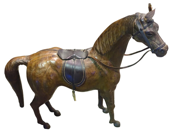 19thc French Leather Horse