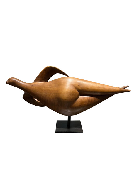 1960's French Wooden Female Sculpture