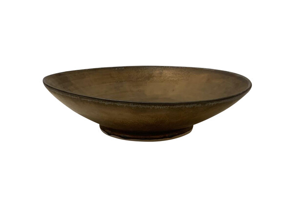 Contemporary American Ceramicist Sandi Fellman Bronze Glazed Platter