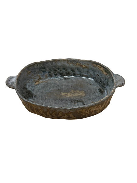 Contemporary Chinese Multi Color Glazed Oval Tray