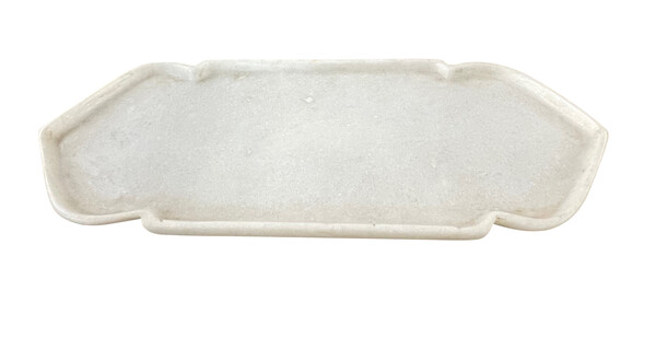 Contemporary Indian Double Arrow Marble Tray