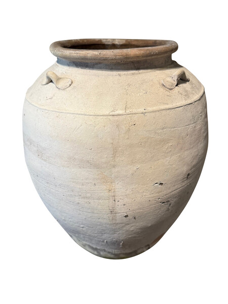 18thc Chinese Ming Dynasty Unglazed White Ceramic Food Vessel