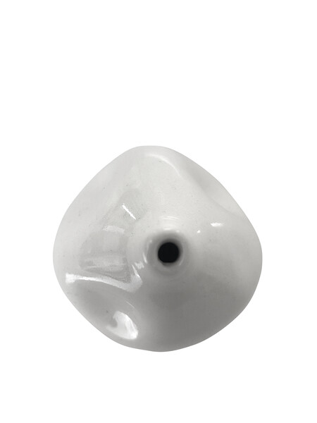 Contemporary American Ceramicist Sandi Fellman Mini White Dimple Vase