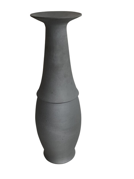 Contemporary American Black Stoneware Vase