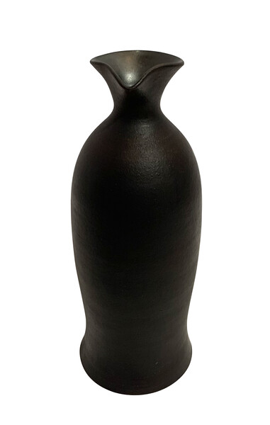 Contemporary American  Black Stoneware Vase
