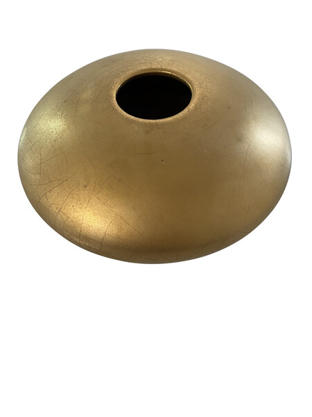 Contemporary American  Matte 22K Gold Stoneware  Vase