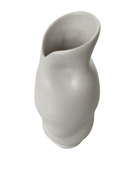 Contemporary American Ceramicist White Alabaster Glaze Dimpled Vase