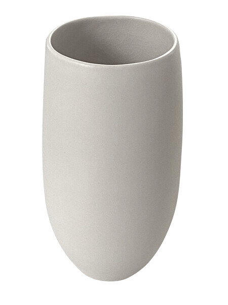 Contemporary American Ceramicist White Alabaster Glaze Tall Vase