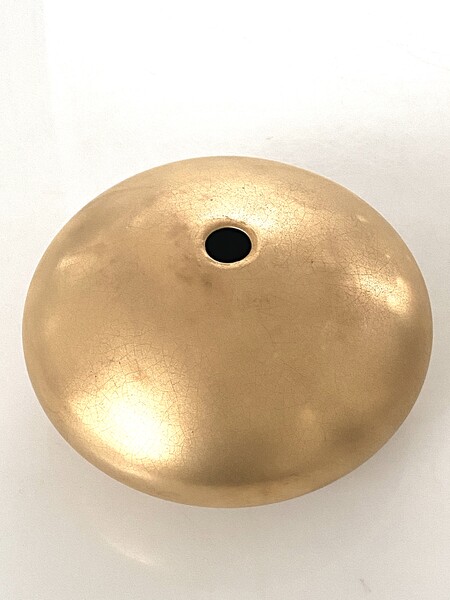Contemporary American Matte 22K Gold Stoneware Vase