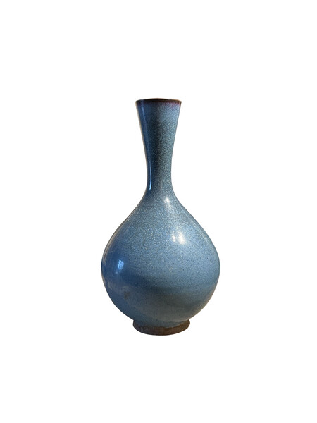 Contemporary Chinese Blue Speckle Glaze Vase