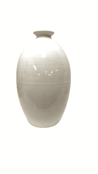 Contemporary Chinese Bottle Shaped Cream Vase