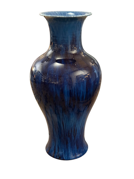 Contemporary Chinese Cobalt Blue Vase