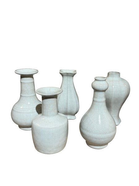CONTEMPORARY CHINESE COLLECTION ROBINS EGG BLUE VASES