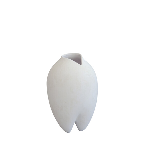 Contemporary Chinese Medium Apple Shape White Vase