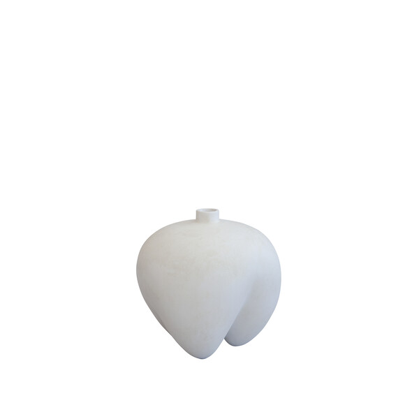 Contemporary Chinese Mini Apple Shape White Vase