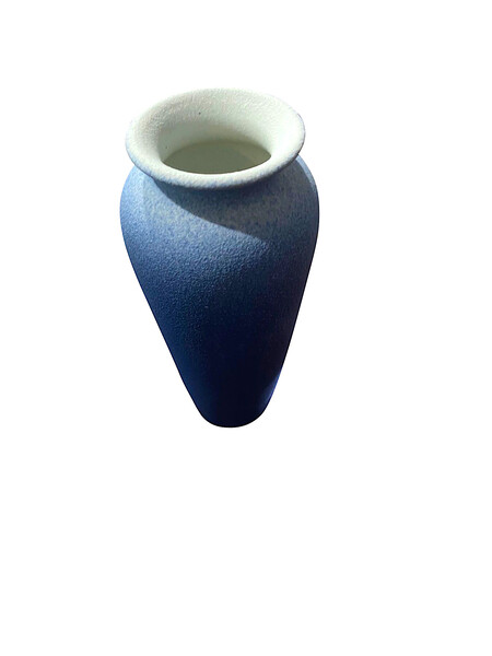 Contemporary Chinese Ombre Blue Vase