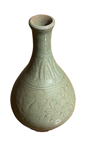 Contemporary Chinese Pale Celadon Vase