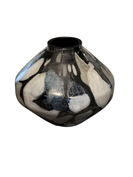 Contemporary Chinese Patterned Glass Vase
