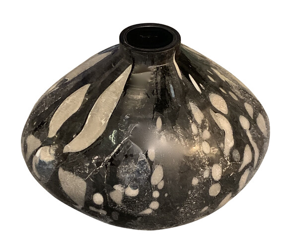Contemporary Chinese Patterned Glass Vase