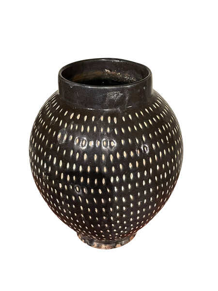 Contemporary Chinese Pin Dotted Vase