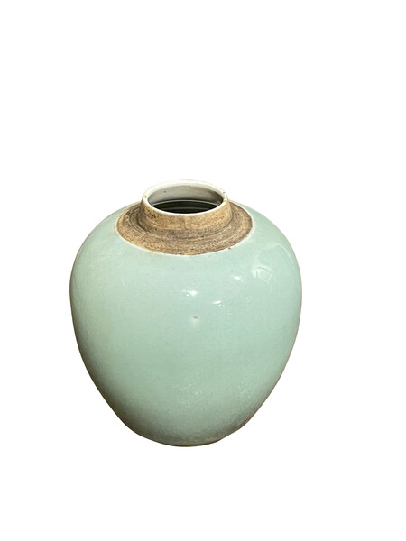 Contemporary Chinese Small Celadon Vase