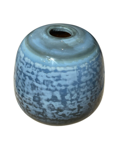 Contemporary Romanian Speckle Patterned Glass Vase