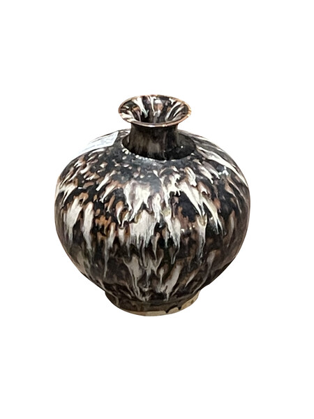 Contemporary Chinese Splattered Glaze Vase