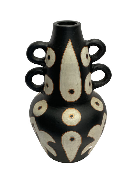 Contemporary Chinese Tribal Pattern Vase