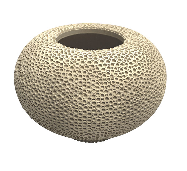 Contemporary Danish Design Tetured Round Vase