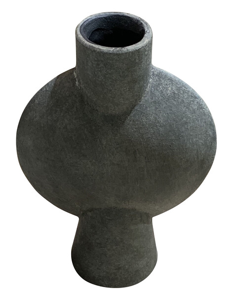 Contemporary Danish Matte Grey Vase