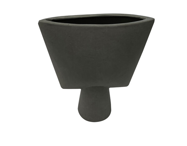 Contemporary Denmark Triangle Shape Matte Grey Vase