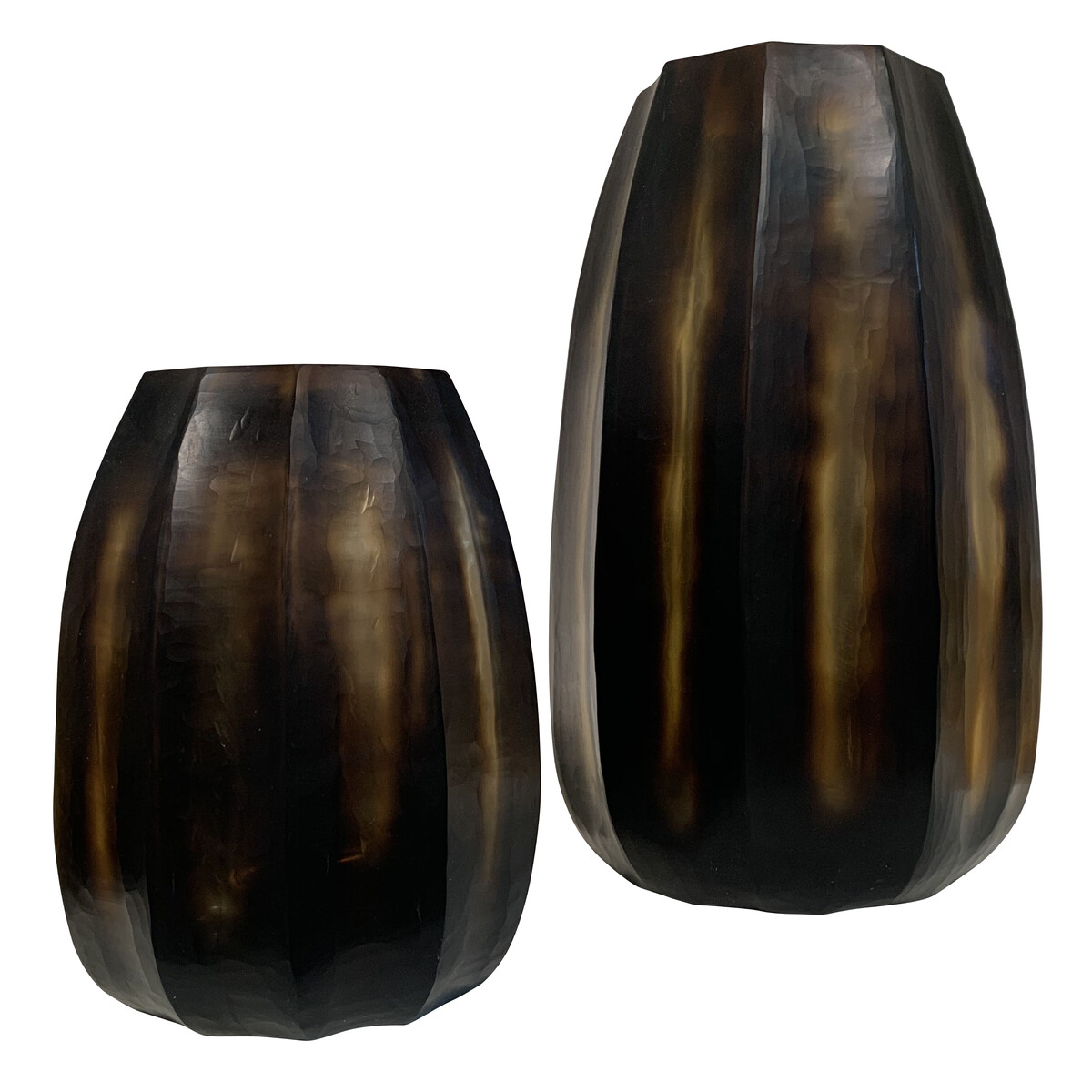 Balsamo Antiques Contemporary Romanian Tortoise Design Glass Vase