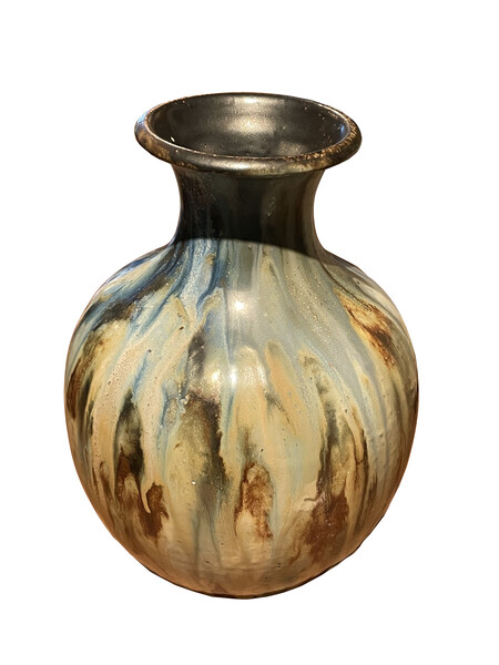 1920's Belgian Drip Glazed Vase