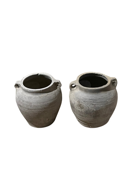 1940's Chinese Charcoal Gray XS Pots