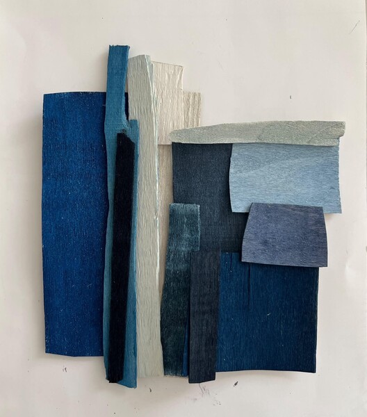 Contemporary French Artist Perrine Blaise Painted Thin Wood Slices